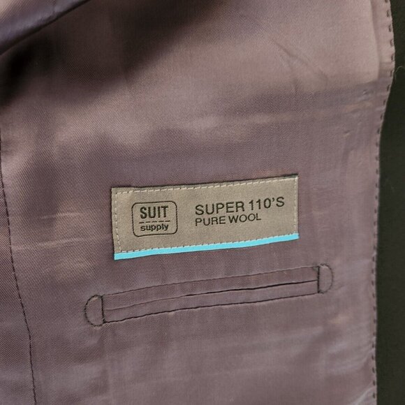 Suitsupply super 110 pure wool men's black blazer in size 46 - Picture 5 of 9